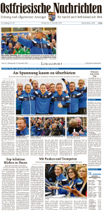 Ostfriesische Nachrichten, 14.11.2016, Seite 1 u. 23
